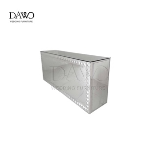 Barra Móvil Moderna <span class=keywords><strong>de</strong></span> Acero Inoxidable Plateado para Bodas, Mesa <span class=keywords><strong>de</strong></span> Bar para Restaurante o <span class=keywords><strong>Bistro</strong></span> al Aire Libre - Product Image 2