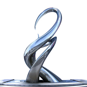 Escultura Abstracta de Acero Inoxidable Jiahua, Forma Irregular, Decoración Artística Hecha a Mano para Montar en el Suelo Exterior - Product Image 1