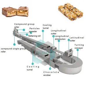 Chocolate Protein Bar Cereal Bar Production Line Snickers Making Machine