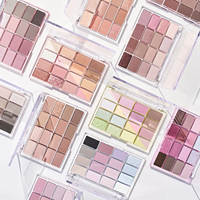 Palette de fards à paupières multicolores à paillettes de style coréen, imperméable, éclaircissant, à l'éclat nacré, pour peaux foncées et claires