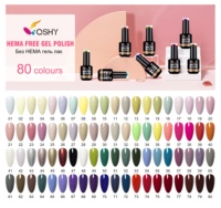 Set de Esmaltes de Gel UV Veganos sin HEMA de 80 Colores, 10ml, Inodoros, Semipermanentes, con Etiqueta Privada, Proveedor Confiable, Venta al Por Mayor