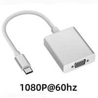 Cable DFX USB C a VGA Hembra 1080P TB 4 USB4 Tipo C a Adaptador D-Sub para Laptop MacBook Air, Pantalla de Escritorio, Proyector