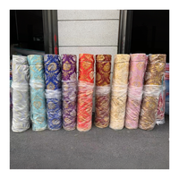Tissu de Soie Jacquard Brocart Design Damassé Classique de Luxe pour Rideaux de Salon, Tissu Textile de Décoration Intérieure de Mode de Haute Qualité