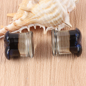 Maßgefertigte Handgemachte Glas-Ohrdehner Set Ohr-Expander Gewichte Flesh <span class=keywords><strong>Tunnels</strong></span> Piercing Körperschmuck Hochzeit - Product Image 6