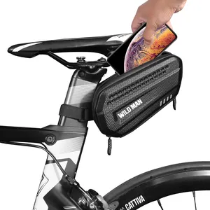 WILD MAN ES7 Mini Rear Bike Saddle Bag Portable Reflective Tail Seatpost EVA Cycling Bike Bicycle Bag Package MTB Bike Access