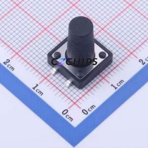 K2-1103SP-W4SW-04 Tactile Switch SMD-4P,12x12mm Switch 2.5N Vertical Mount 12mm 12mm - Product Image 1