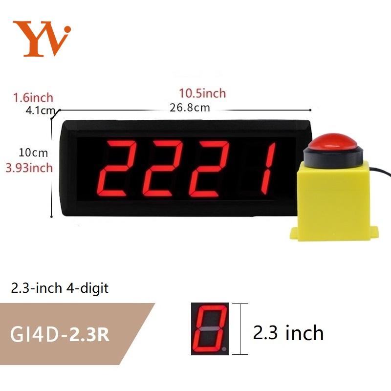2,3 pouces 4 chiffres rouge