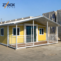 ZYBOX Villa préfabriquée modulaire en acier, design personnalisé, extensible, type conteneur, avec toit, montage facile, construction rapide