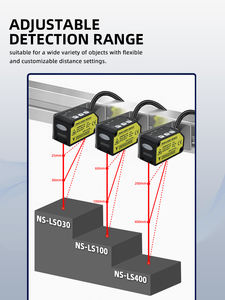 GLX-D200PUI אופטי חיישן pnp + מרחק הזזת לייזר אנלוגי מדידה מדויקת 120-280 מ "מ - Product Image 3
