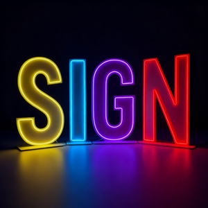 RGB segno al Neon Controller RC cambia colore grande lettera luce per la decorazione della festa di nozze luce al Neon personalizzata - Product Image 2