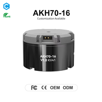 Actuador de Eje Hueco Cubemars AKH70-16 KV41, 85 Nm de Pico, 26 Nm Nominal, Relación 16:1, Planetario, 48 V, Doble Codificador CAN, Metálico, para Articulación de Robot