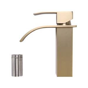 Grifos mezcladores de agua montados en cubierta Grifos de agua fría y caliente de lujo Grifo de lavabo de acero para Baño - Product Image 4