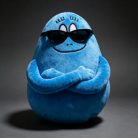 Peluche mignonne en forme d'œuf, poupée en peluche de dessin animé à longues jambes, personnalisable