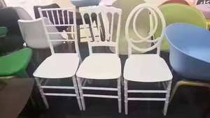 Chaise de banquet d'hôtel Tiffany en plastique blanc et or, empilable, moderne, luxueuse et économique - Product Image 4