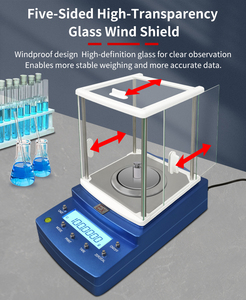 Công nghiệp số dư electronique Độ chính xác kỹ thuật số độ phân giải 0.1mg 0.0001 gam Phân Tích Quy mô 1/10000 0.1mg phân tích cân bằng - Product Image 3