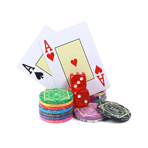 YY 500PCS Ceramic Poker Chip Set Custom Casino Style Chips with Professional Weight and Poker Chip Tray - Product Image 1