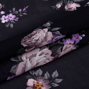 Штопор тканая дышащая легкая прозрачная шифоновая ткань с цветочным принтом для юбки и платья для девочек - Product Image 4