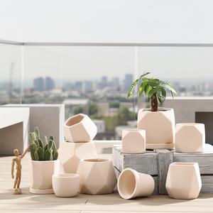 Pots à fleurs classiques en céramique d'argile pour <span class=keywords><strong>cactus</strong></span> et succulentes avec trous de drainage pour jardin et sol - Product Image 5
