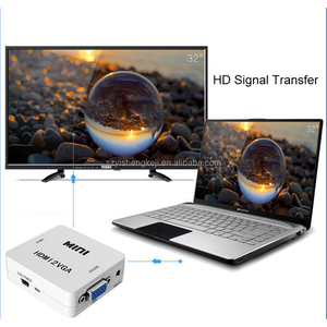 Nhà máy mini 1080p video âm thanh tín hiệu <span class=keywords><strong>Transmitter</strong></span> HD để VGA chuyển đổi cho PC máy tính xách tay HD TV chiếu hdtv2vga Adapter Phụ kiện - Product Image 3