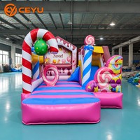 Château gonflable personnalisé sur le thème des bonbons Ceyu pour enfants, structure de jeux gonflable pour enfants, château gonflable pour enfants, installations de divertissement