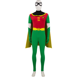 Disfraz de Cosplay de Robin de Teen Titans Go de Mango, Traje Completo con Capa y Antifaz, Conjunto de Superhéroe - Product Image 1