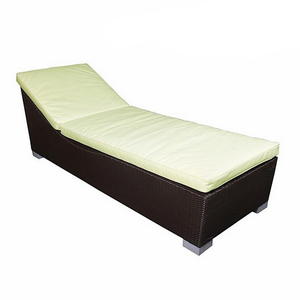 Sedia a Sdraio da Esterno in Vimini con Cuscino e Rivestimento in Spugna per Patio e Spiaggia - Product Image 4