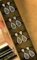 Boucles d'oreilles clous Xinfly en or 18 carats avec diamants naturels 0,62 ct, forme goutte creuse, élégantes, style quotidien et formel, vente chaude, bijoux en or véritable