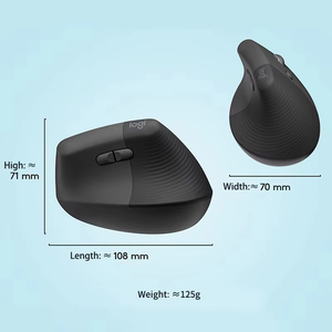 Logitech Lift Vertical Ergonomic Silent <b>Wireless</b> <b>Mouse</b> Hand-protect Ergonomic <b>Mouse</b> <b>For</b> Daily Computer Use - Product Image 5