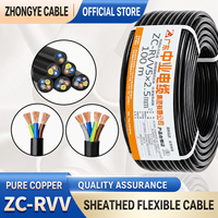 Cable Eléctrico Flexible de Cobre RVV 300/500V con Aislamiento de PVC y Revestimiento de PVC para Cableado de Control y Equipos