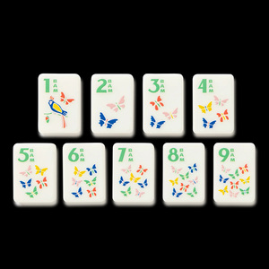 Mahjong de Lujo de 4 Capas de Acrílico, Estilo Americano y Europeo, Mini, Portátil, para 4 Jugadores, con Diseño Floral, Entretenimiento - Product Image 5
