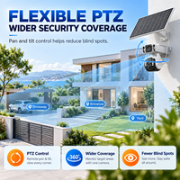 Caméra solaire Wistino 24/7 365 jours en ligne, carte SIM 4G, double objectif, détection de mouvement par IA, enregistrement vidéo, zoom 12x réel, AOV