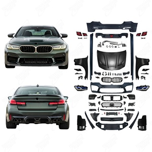 Kit de carrocería de calidad original para <span class=keywords><strong>BMW</strong></span> Serie 5 F10 2011-2017 actualización a <span class=keywords><strong>M5CS</strong></span> modelo F90 capó parachoques trasero parachoques de luz LED - Product Image 1