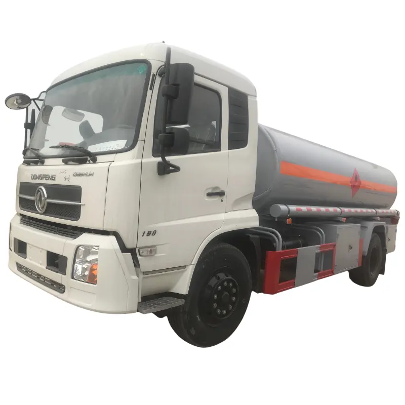 Novo fabricado 15000l caminhão tanque de gasolina usado dongfeng kingrun lhd 6 rodas 4000 galões entrega da cidade caminhão de óleo diesel preço