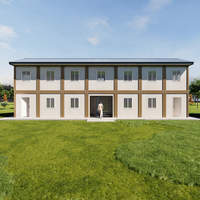 Maison conteneur en acier à panneaux sandwich, préfabriquée, isolée, moderne, modulable, à deux étages, 14,1 m², en kit, personnalisable, pour vente en gros