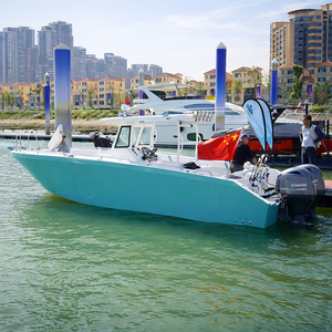 <span class=keywords><strong>Bateau</strong></span> à console centrale en aluminium ouvert de 7 m, catamaran de 7,5 m, <span class=keywords><strong>bateau</strong></span> de pêche à barre en aluminium de luxe, Europe, avec remorque - Product Image 2