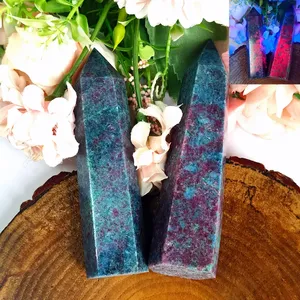 Nueva Llegada: Cristal Natural de Alta Calidad, Rubí y Cianita en Torre de Fuchsite para la Venta - Product Image 2