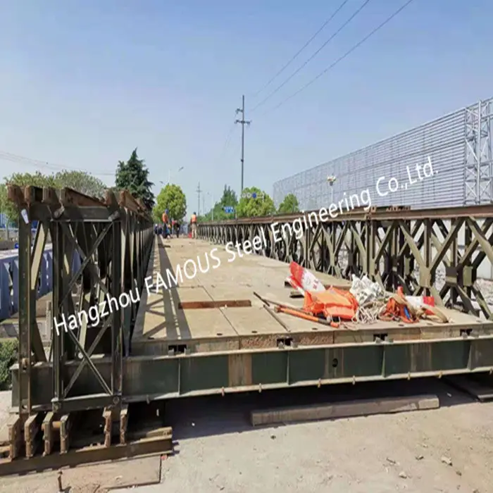Amerika Standar AWS D1.1D1.5 Buatan Struktur Baja Modular Jembatan Truss Girder