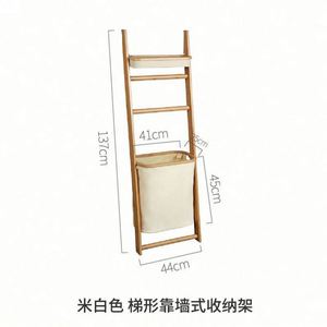 Hot Sales Wood <b>Storage</b> Hamper Basket <b>Wall</b>-Mounted 5-Layer Eco-Friendly Ladder Stylish Modern Living Room Customized Color Glossy - Product Image 2