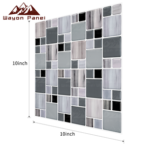 El popular revestimiento de <span class=keywords><strong>pared</strong></span> de azulejos cuadrados 3D <span class=keywords><strong>autoadhesivo</strong></span> antiincrustante de PVC se utiliza para la decoración de la cocina. - Product Image 4