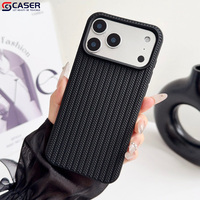 Best-seller Article populaire Couverture de téléphone de couleur pure motif tissé pour Iphone17 17pro Étuis souples en TPU résistants aux rayures pour Iphone16 15 14
