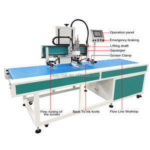 Deliou 40*60Cm Automatische Niet-Geweven Zak Zeefdruk Machine Te Koop Pneumatische Scherm Printer Machine Met Transportband - Product Image 5