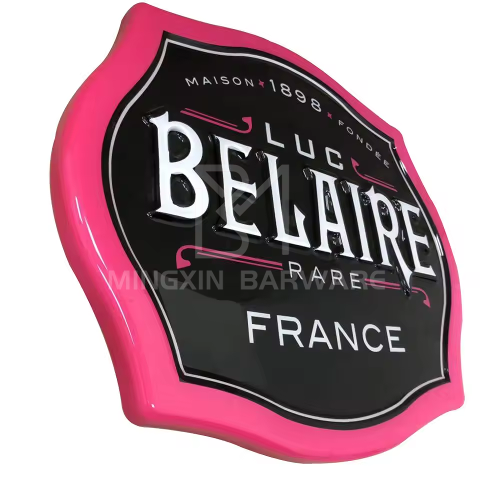 Mingxin Barware Belair светодиодная буквенная вывеска с индивидуальным логотипом Vip Классическая доска объявлений с надписями, знак клуба