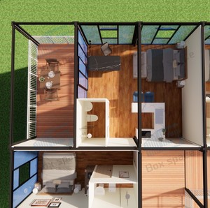 Hotel Contenedor de 18x15m en <span class=keywords><strong>Venta</strong></span>, Estructura Modular de 2 Pisos, Hotel Moderno de Lujo Prefabricado, Apartamento Contenedor - Product Image 6