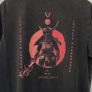 <strong>Clothing</strong> <strong>Manufacturers</strong> Heavy Cotton Custom Digital Print Anime Graphic Acid Washed Oversized T-shirt for Men - Product Image 5