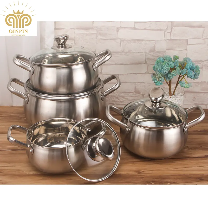 Set da cucina in acciaio inossidabile pentola per zuppa padella Set di pentole