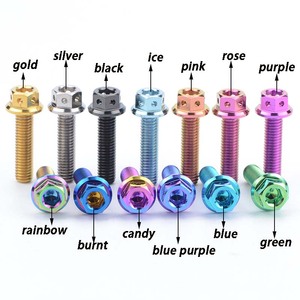 Titst GR5 Titan Bolt mặt bích đầu bên trong và bên ngoài hình lục giác đầu M6 xe máy sửa chữa sửa chữa bu lông Titan - Product Image 2