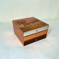 Coffret Cadeau de Dattes Importées du Moyen-Orient Émirats Arabes Unis, Grandes Dattes Persanes Confites de Qualité Supérieure, Boîtes Tiroirs à 3 Couches pour Bonbons Chocolat