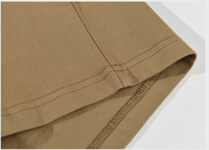 เสื้อยืดผ้าฝ้ายโอเวอร์ไซส์สำหรับผู้ชายเสื้อโอเวอร์ไซส์เปิดไหล่ว่างทำจากผ้าฝ้าย100% ตามสั่ง - Product Image 5