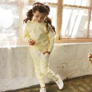 Pantalones con Volantes al por Mayor para Boutique, Bonito Body Amarillo para Niña China - Product Image 4