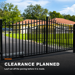 Steel Black Spear Top Security Gate UV Proof Outdoor Boundary Entrance <b>for</b> Villa Garden and Residential Projects - Product Image 3